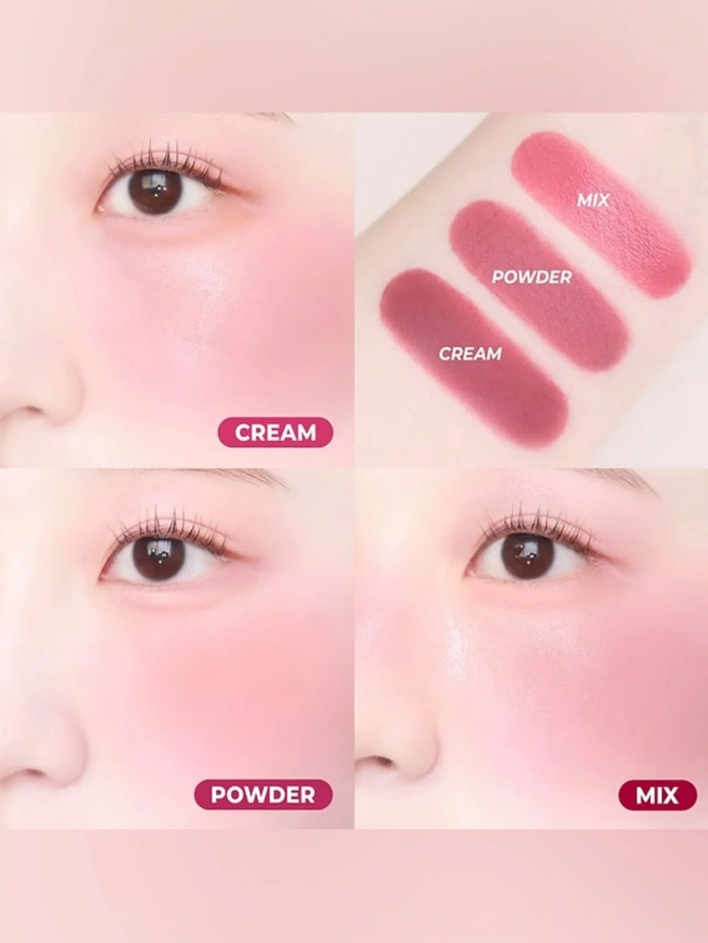 Colorgram Tintin Dory Duo Blusher 05 Red Heart Duo Red Bomb K-Beauty New